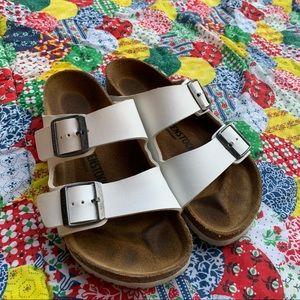White Arizona Birkenstocks